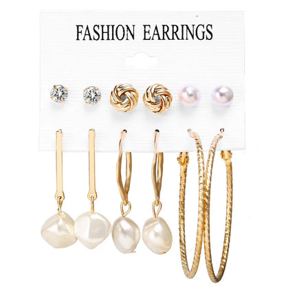 17KM Vintage Tassel Acrylic Earrings for Women Bohemian Earrings Set Big Dangle Drop Earring 2020 Brincos Female Jewelry
