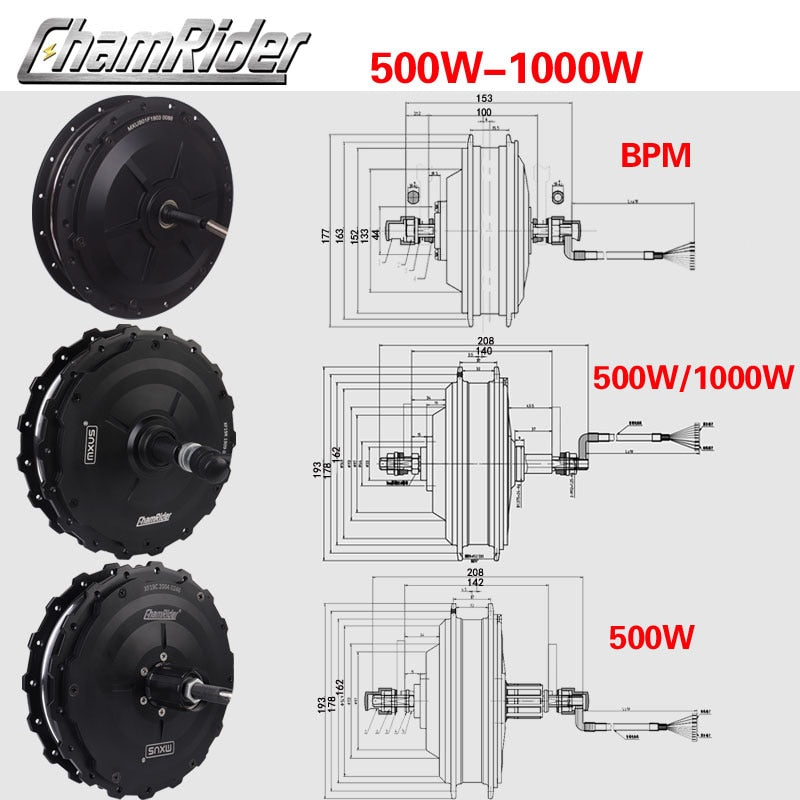 Wheel Hub Motor 48V 1000W 500W Electric Bike Motor 36V 350W 250W Brushless Geared Motor E-Bike Motor Front Rear MXUS