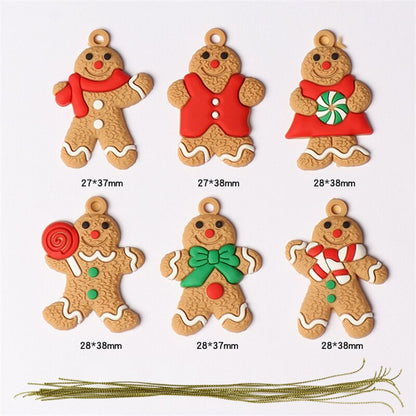 Gingerbread Man Ornaments for Christmas Tree Decorations Tall Gingerman Hanging Charms Christmas Tree Ornament Holiday Decor