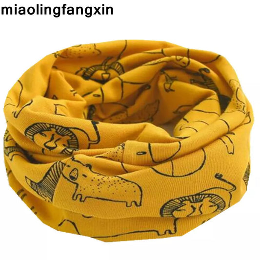 New Autumn Winter Girls Cotton Scarf Kids Scarf Bibs LIC Boys Girls Scarves Lovely Kids Collar Children Bufandas O Ring Scarf