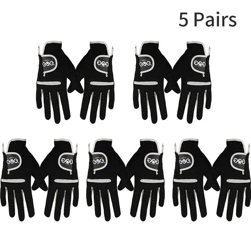 1 Pcs Men's Golf Glove Left Hand Right Hand Micro Soft Fiber Breathable Golf Gloves Men Color Black Brand GOG