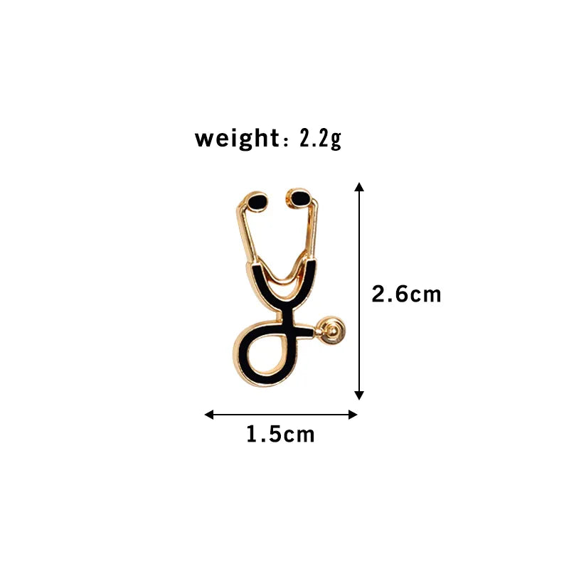 Creative 18 Styles Colorful Brooches Doctor Nurse Stethoscope Enamel Pins Medical Denim Jackets Bag Jewelry Button Badges