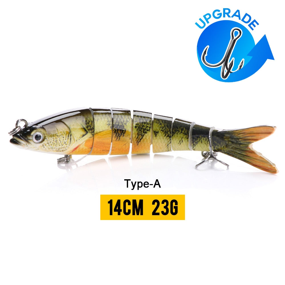 VTAVTA 10/14cm Sinking Wobblers Fishing Lures Jointed Crankbait Swimbait 8 Segment Hard Artificial Bait for Fishing Tackle Lure