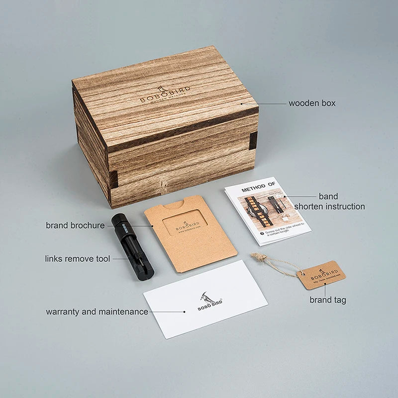 BOBO BIRD Wood Mechanical Watch Men Relogio Masculino Big Mens Watches Top Brand Luxury Timepieces Erkek Kol Saati