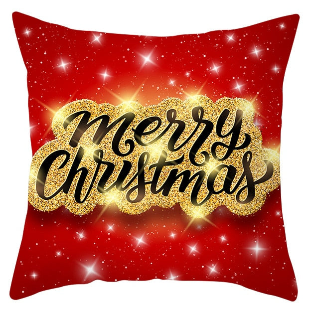 45x45cm Santa Claus Christmas Pillowcase Merry Christmas Decor for Home Christmas Ornament Xmas