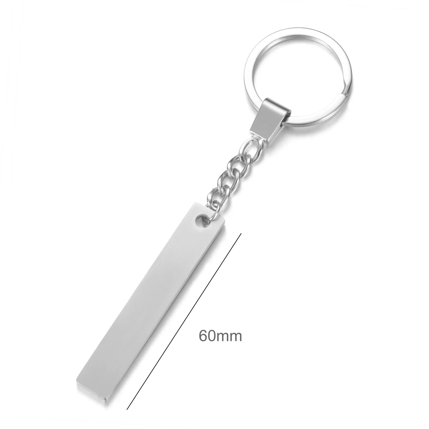 Custom Phone Number Logo Name Keychain Women Men Car Key Ring Laser Engraveing Key Chain Stainless Steel Personalized