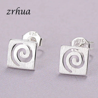 Newest 925 Sterling Silver Needle Women's Jewelry Cute Chic Stud Earrings for School Girls Kids Lady Birthday S925 Stamp