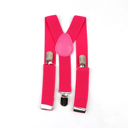 Solid Color Children Belt Baby Boys Suspenders Polyester Y-Back Braces Adjustable Elastic Kids