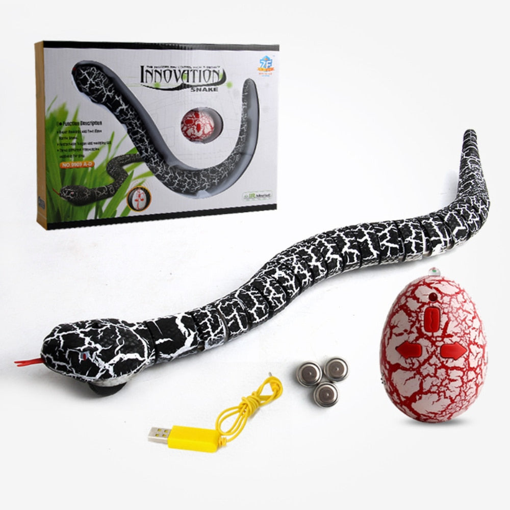 Novelty Rc Snake Naja Cobra Viper Remote Control Robot Animal Toy With USB Cable Funny Terrifying Christmas Kids
