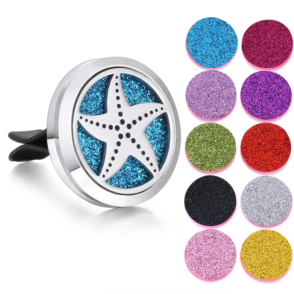 New Aromatherapy Jewelry Car Perfume Air Freshener Car Clip Tree of Life Aroma Essential Oil Diffuser Necklace Locket Pendants