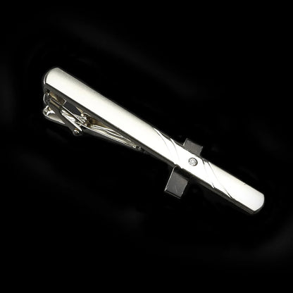 Men's Metal Tie Clip Bright Chrome Stainless Steel Jewelry  Necktie Clips Pin Clasp Clamp Wedding Charm Creative