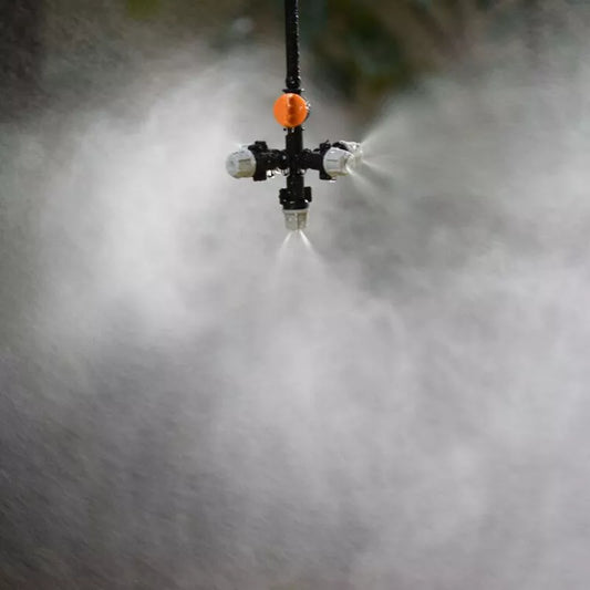 Hanging Anti Drip Misting Nozzle Cross Atomizing Nozzle Fog WATER SPRAY to Greenhouse Drip Irrigation 1set