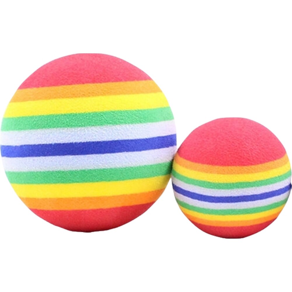 2pcs/Pack Diameter 63mm Big Golf Balls Cat Dog Puppy Pets Chew Ball Golf Practice Soft Rainbow Toys New Tennis Balls 9g/Pcs Golf