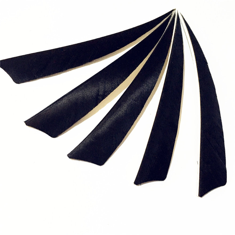 50 Pcs 5 Inch 9 Colors  Shield Turkey Feathers Arrow Feather Fletching for Any Wooden & Bamboo Arrow for Archery Hunting
