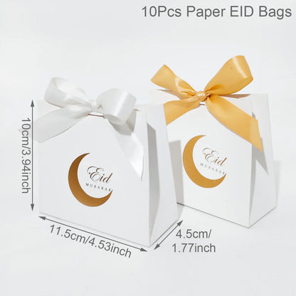 Eid Mubarak Candy Boxes Ramadan Decoration 2024 Eid Mubarak Ramadan Kareem Muslim Islamic Festival Party DIY Decor Supplies