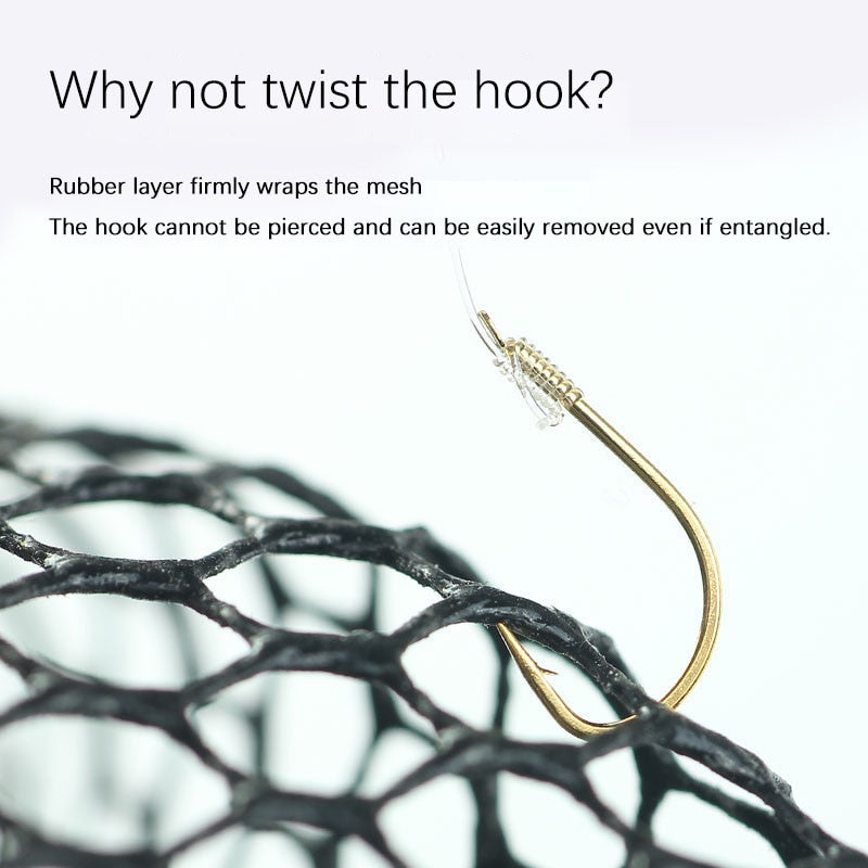 Hand Net Head Aluminum Alloy 8mm Screw Folding Dip Net 35/40/45cm Gluing Net Outdoor Fishing Net Tool Accessories
