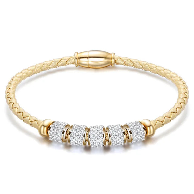 Drop Shipping Fashion Woman Bracelet and Bangles With Magnetic Clasp Women Stainless Steel Bracelet Bangles Jewelry
