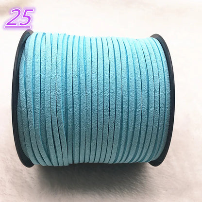 NEW 5yards/Lot 3mm Double Sided Suede Braided Cord Korean Velvet Leather Handmade Beading Bracelet Jewelry String