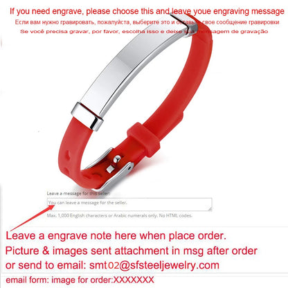 Personalized Rubber Silicone Bracelet ID Kids Baby Bracelet Bangle Adjustable Slide Custom Name for Children Women Men Boy
