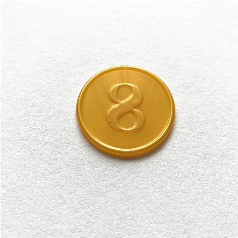 10pcs/Lots!Plastic Poker Chip for Gaming Tokens Plastic Coins Family Club Board Games Toy Creative for Children