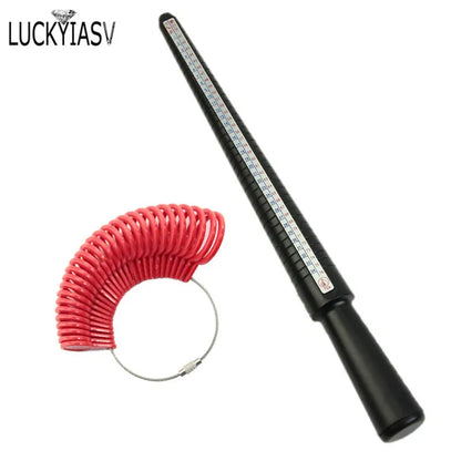 Jewellery Tools Ring Size Mandrel Stick Finger Gauge Ring Sizer Measuring Jewelry Tool Set Ring Size Jewellery Tools