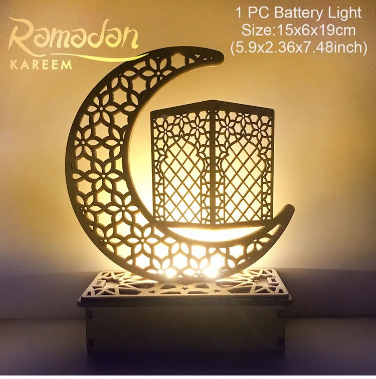 EID Wooden Pendant Eid Mubarak Ramadan Decoration for Home Islamic Muslim Party Decor Kareem Ramadan and Eid Decor Eid AL Adha