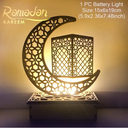 EID Wooden Pendant Eid Mubarak Ramadan Decoration for Home Islamic Muslim Party Decor Kareem Ramadan and Eid Decor Eid AL Adha
