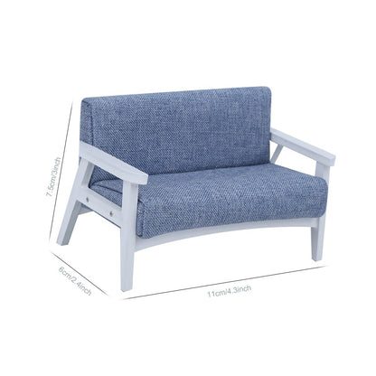 1/12 Miniature Sofa Simulation Dollhouse Sofa Living Room Furniture Children Doll House DIY Pretend Play Role Toys