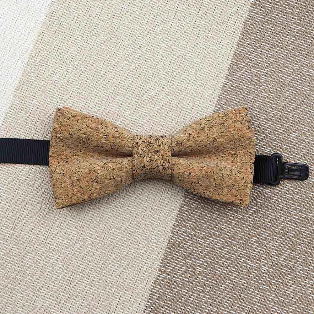 Fashion New Cork Wood Kids Bow Ties Novelty Handmade Fancy Bowtie Adjustable Butterfly Party School Children Accessories