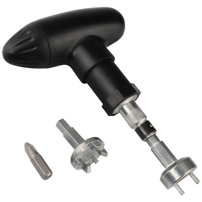 Golf Spike Wrench Tool Ratchet Handle Golf Remover Ripper Steel Ratcheting Black for Golf Shoes Golf Club Practical Club New