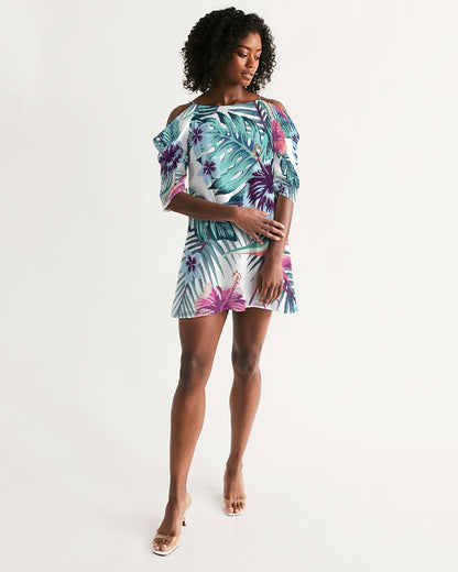 Women's Island Life Open Shoulder A-Line Dress
