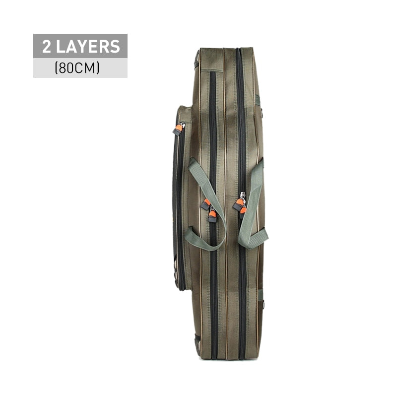 Portable Multifunction Fishing Bag Pesca Canvas 80/90/100/120cm Fishing Rod 3 Layer 4 Layer Travel Carry Case Pesca XA49G
