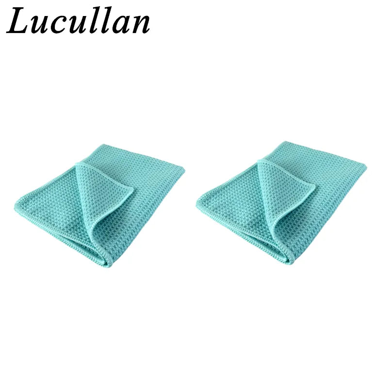 Lucullan Magic Power Super Absorbancy Waffle Weave Cloth 30X40CM 380GSM Microfiber Towels for Glass Paint and Interior