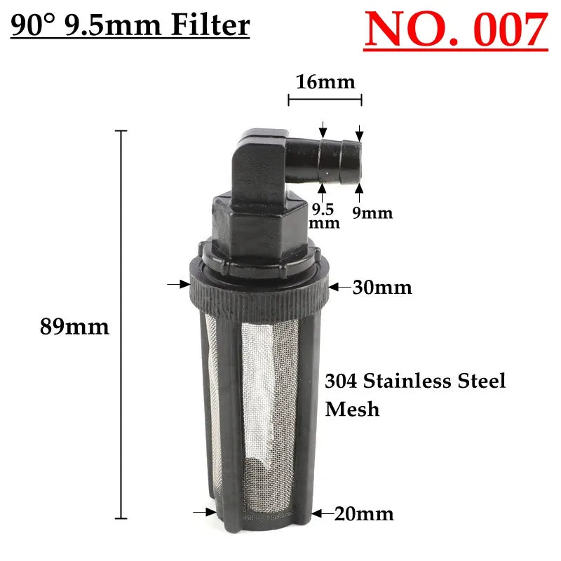 10 Kinds 8~14mm Hose Pipe Filter Car Wash Garden Irrigation Sprayer Pump Filtering Net Strainer Stainless Steel Mesh Filter