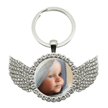 Personalized Custom Keychain Photo Mum Dad Baby Children Grandpa Parents Custom Designed Photo for Family Anniversary
