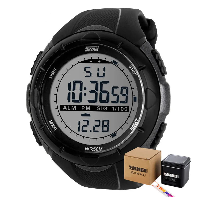 SKMEI Fashion Simple Sport Watch Men Military Watches Alarm Clock Shock Resistant Waterproof Digital Watch Reloj Hombre 1025