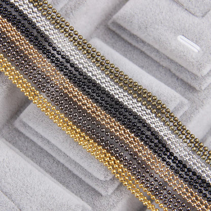 5m/Lot 1.5mm Metal Ball Bead Chains 7Colors Ketting Kettingen Bulk  Bulk Iron Chains for DIY  Jewelry Accessories