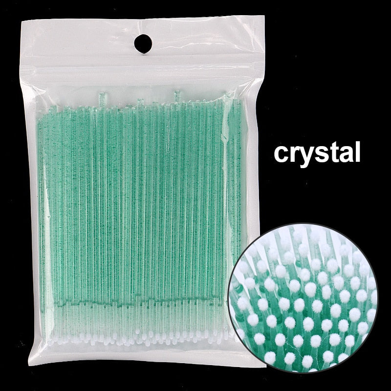 Kekelala 100pcs/Bottle Eyelash Extension Cleaning Swabs Lash Lift Glue Remover Applicators Microblade Makeup Micro Brushes Tool