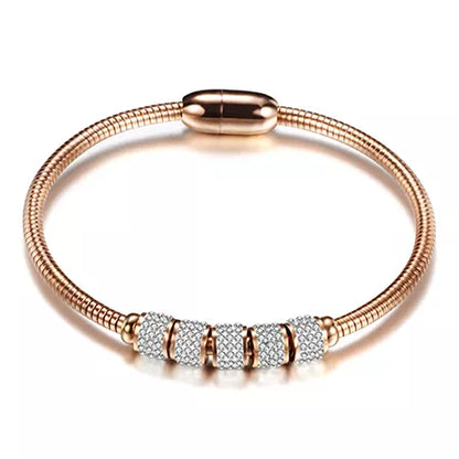 Drop Shipping Fashion Woman Bracelet and Bangles With Magnetic Clasp Women Stainless Steel Bracelet Bangles Jewelry
