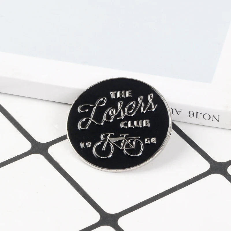 Introvert Loner Loser Club Enamel Pins Autism Badges Custom Cat Brooches Bag Clothes Lapel Pin Punk Black White Jewelry