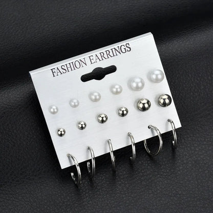 Modyle 2021 New Fashion White Simulated Pearl Stud Earrings for Women Jewelry Accessories