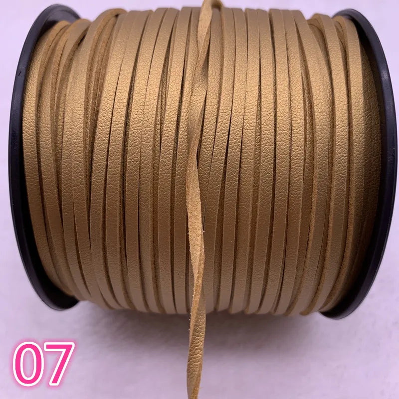 NEW 5yards/Lot 3mm Double Sided Suede Braided Cord Korean Velvet Leather Handmade Beading Bracelet Jewelry String