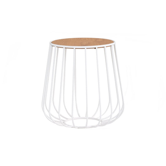 Gabbia Round Side Table - White