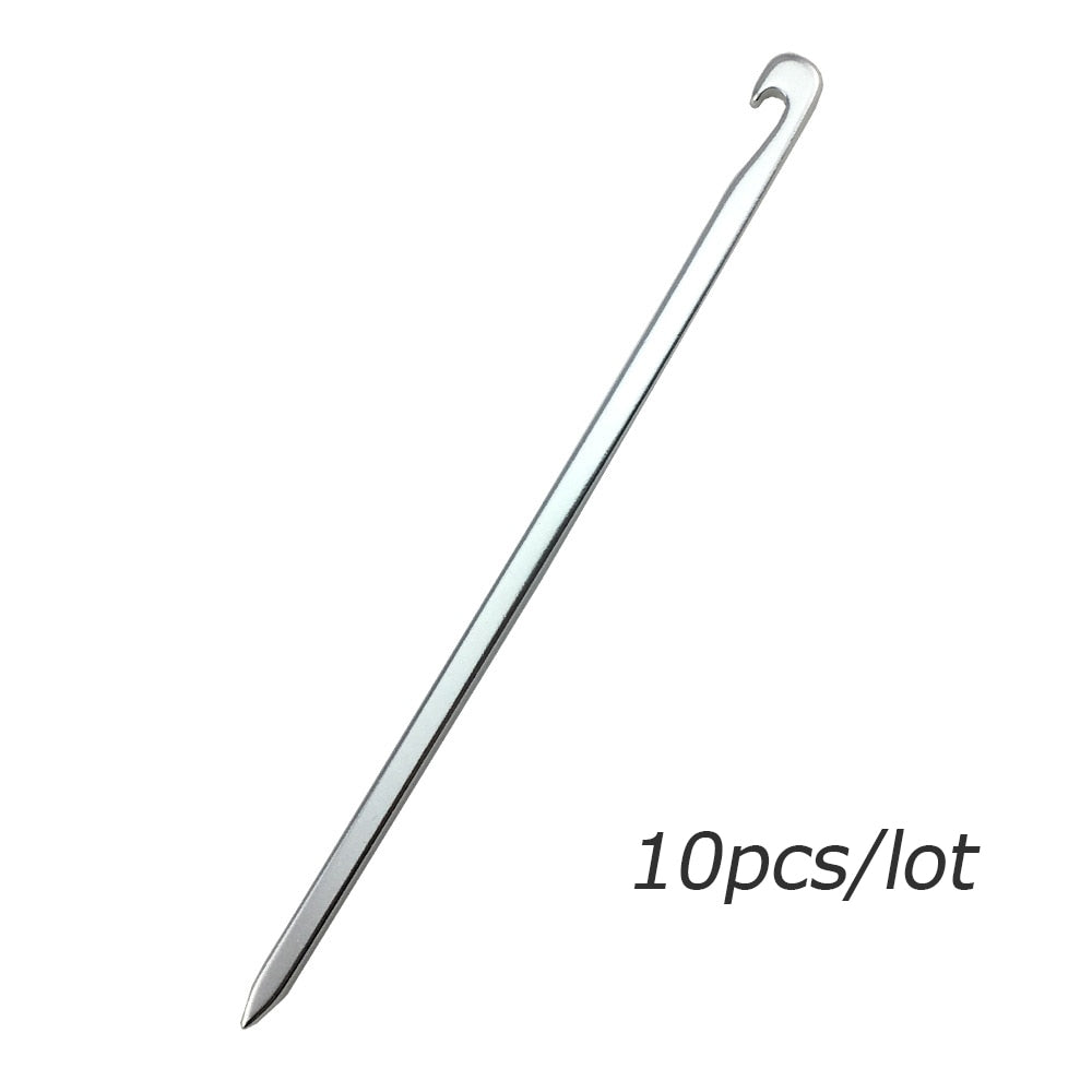 10pcs Shinetrip 7001 Aviation Aluminum Alloy Tent Pegs Ultralight Square Nail Camping Garden Stakes Hook 16cm