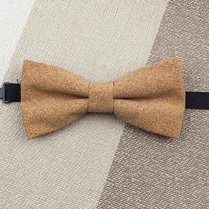 Fashion New Cork Wood Kids Bow Ties Novelty Handmade Fancy Bowtie Adjustable Butterfly Party School Children Accessories