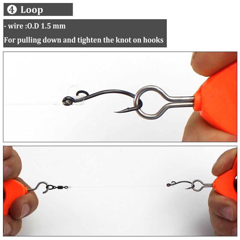 1PCS Carp Fishing Hook to Hold Swivel and Ring  Accessories for D-Rig Chod Carp Hair Rig Making Carp Fishing Terminal Tackle