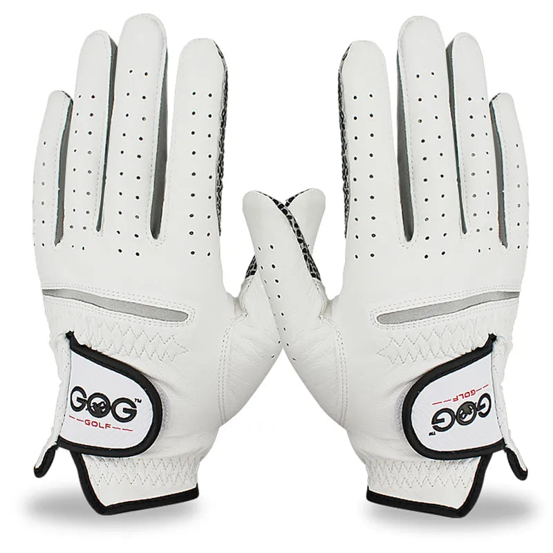 Leather Golf Gloves Men's Left Right Hand Soft Breathable Pure Sheepskin Golf Gloves Golf Accessories