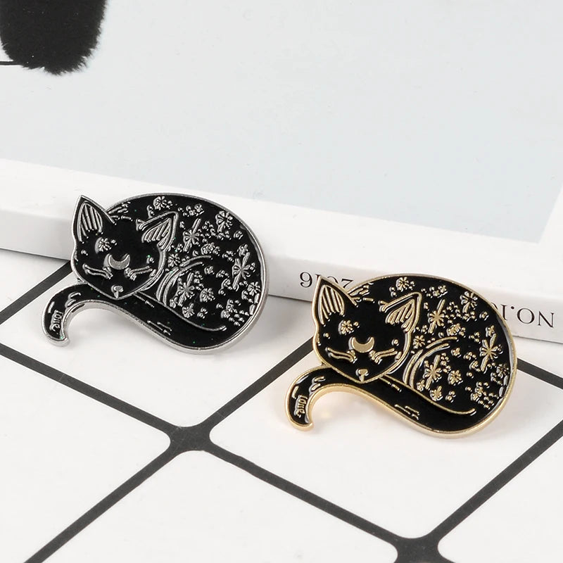 Meow Cat Kindergarten Enamel Pins Box Kitten Hugging Cats Badge Custom Brooch Bag Clothes Lapel Pin Cartoon Animal Jewelry