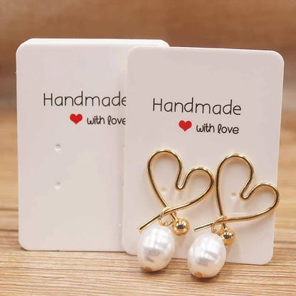 Mulit Size DIY Handmade  Jewelry Earring Packing Card Cute Stud/Drop Earring Display Card 100pcs Per Lot