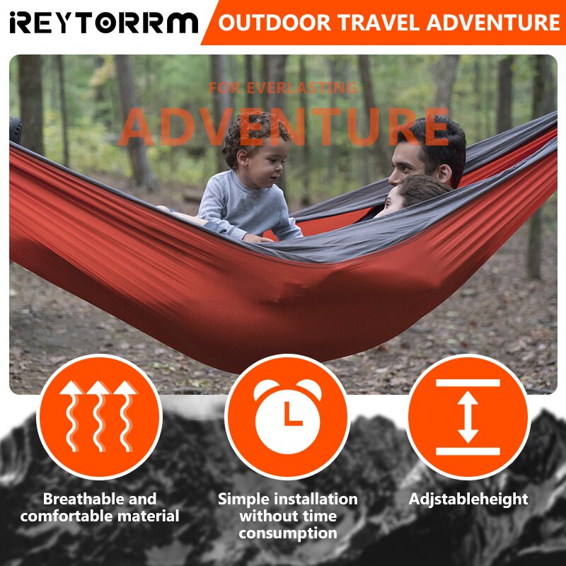 2-3 Person Large Size 300x200cm Hammock Outdoor Survival Camping Portable Hammock Leisure Patio Garden Terrace Double Traveling